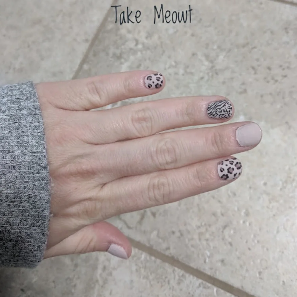 *Retired* Color Street: Take Meowt (petite) |  Leopard Print Tiger Animal Beige - Picture 6 of 10